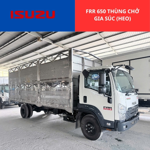 Isuzu FRR 650 Euro 5 Thùng Chuyên Dụng Chở Gia Súc (Heo) Garage Lượm