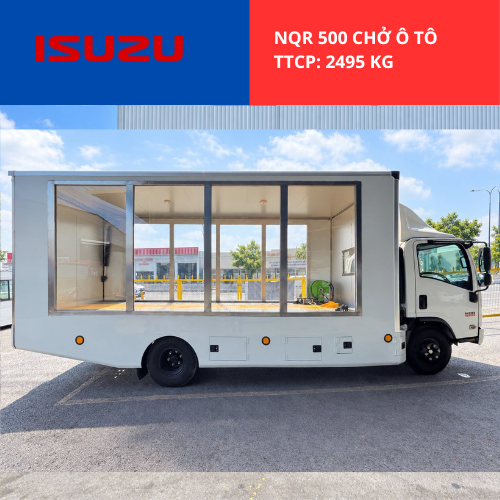 ISUZU NQR500 Xe Chở Ô Tô Lồng Kính Chuyên Dụng