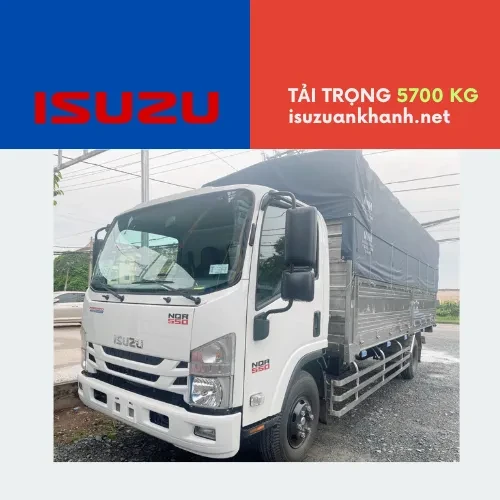 XE TẢI ISUZU NPR 550 THÙNG MUI BẠT 5 TẤN 7