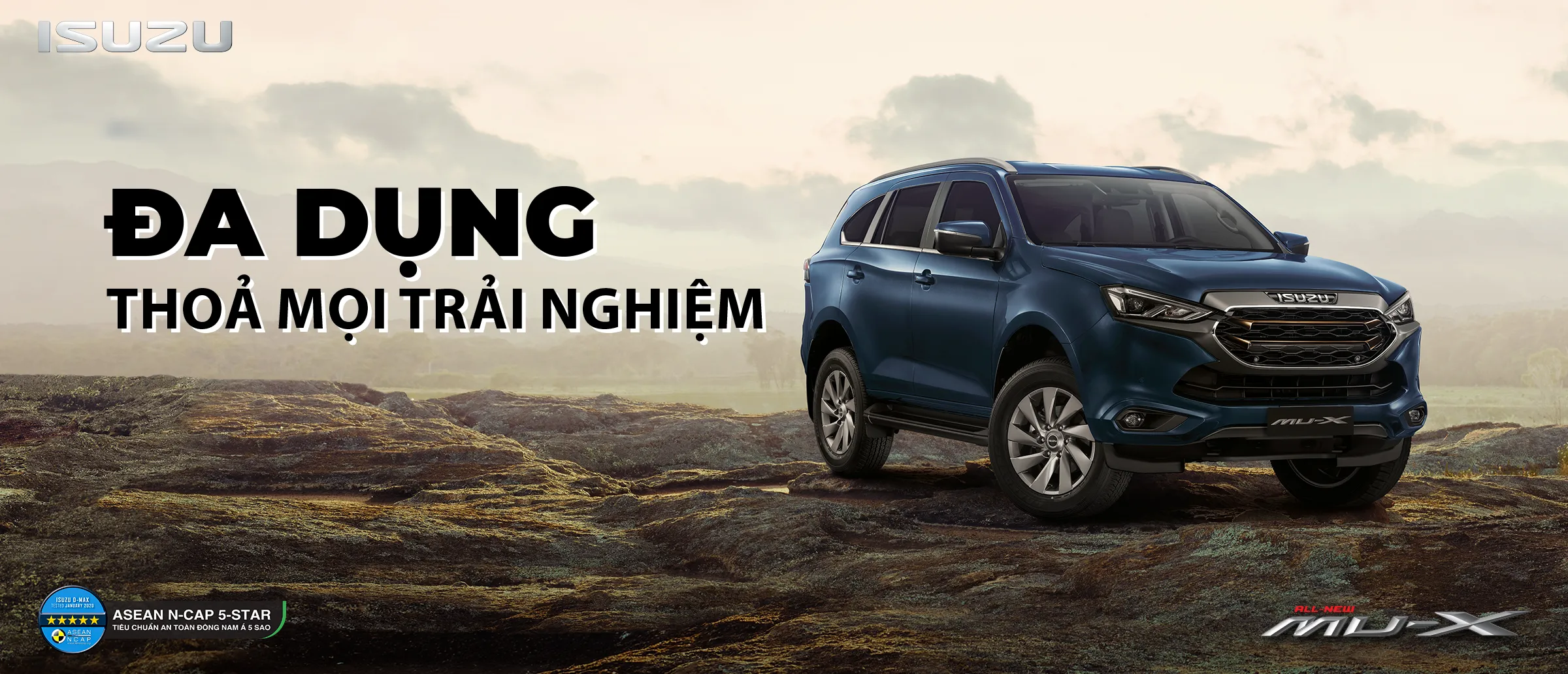 Xe 7 chỗ giá rẻ MU-X tại đại lý Isuzu Cần Thơ